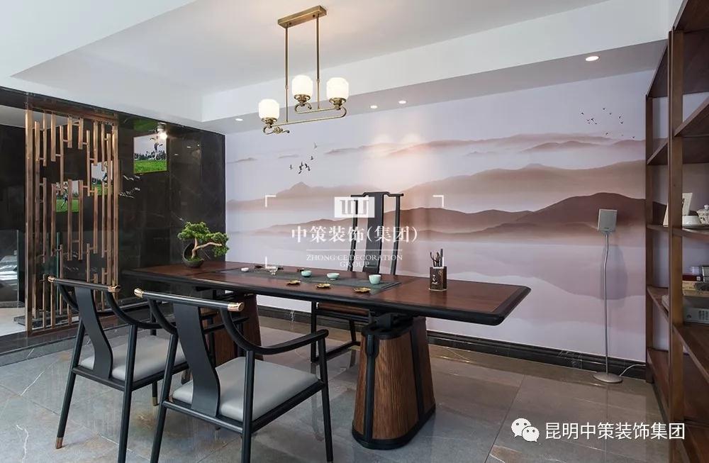 现代轻奢茶室装修实景效果图